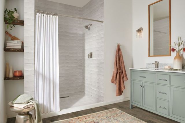 Peerless Ezra® Brushed Nickel Chrome Shower Trim Kit-1