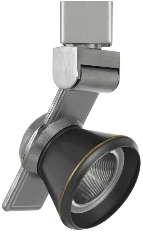 Cal® Lighting & Accessories Black/Brushed Steel Track Light-0