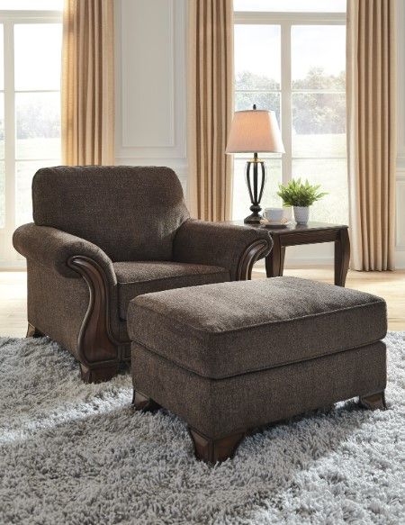 Benchcraft® Miltonwood 2-Piece Teak Chair and Ottoman Set-3