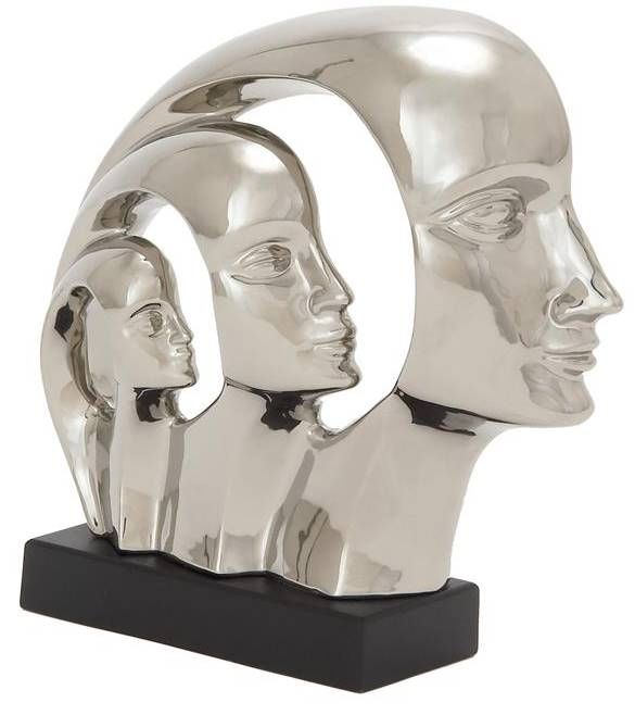 Deco Marche Silver Face Sculpture-1