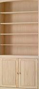 Archbold Furniture Customizable Pine 24" x 72" Bookcase with Doors-1