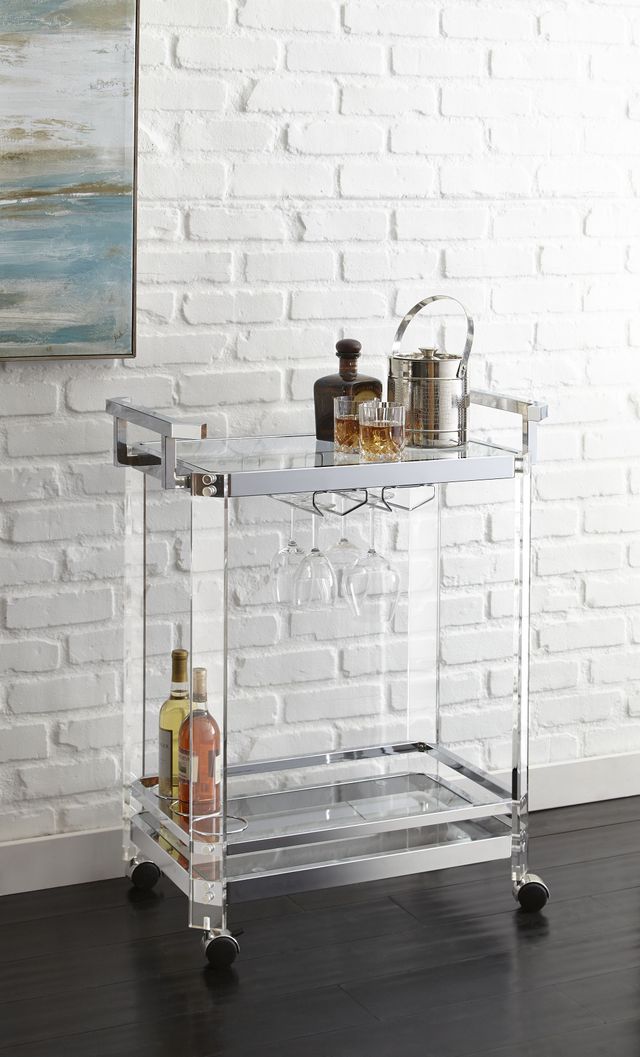 Steve Silver Co. Aerin Chrome Server Cart-1