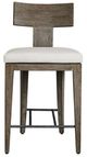 Uttermost® Cellini Weathered Gray Wooden Outdoor Counter Stool-2