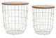 Jofran Inc. Global Archive Rondo 2-Piece Brown Nesting End Table Set with White Base-0