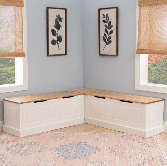 Linon Norah Natural/White Breakfast Nook-1