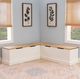 Linon Norah Natural/White Breakfast Nook-1