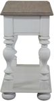 Riverside Furniture Jameson Pale Taupe Top Chairside Table with Antique White Base-3