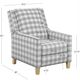 Powell® Portier Gray Check Manual Pushback Recliner-3