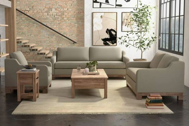 International Furniture Direct Samba Beige Loveseat-1