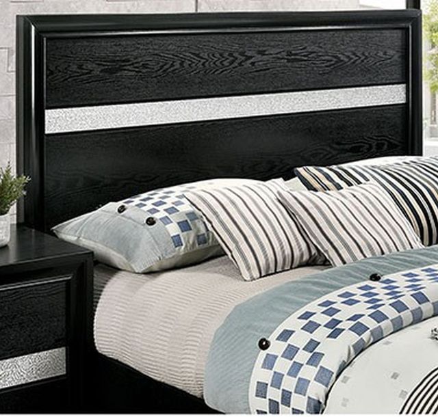 Furniture of America® Chrissy Black Queen Panel Bed-1