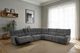 Furniture of America® Southwold 6-Piece Dark Gray Power Reclining Sectional-2