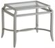 Tommy Bahama® Outdoor Silver Sands Oyster Shell Rectangular End Table with Glass Top-0