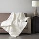Olliix by Madison Park Norfolk Ivory 50x60" Polyester Embroidery Solid Ultra Plush Throw-2