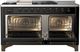 Ilve® Majestic III 60" Glossy Black Pro Style Dual Fuel Natural Gas Range with French Top and Burnished Trim-1