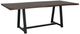 International Furniture Direct Walnut Reddish Brown Dining Table with Black Base-0
