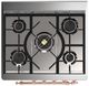 Ilve® Majestic III 30" Custom Pro Style Dual Fuel Natural Gas Range with 5 Black Brass Burners and Copper Trim-2