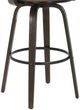 Armen Living Daxton 3-Piece Espresso/Vintage Dark Brown Barstool Set-4