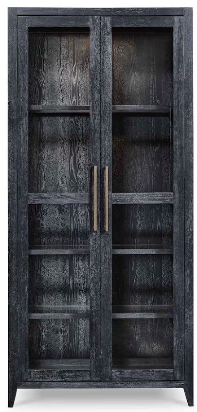 Bassett® Furniture Foster Black Display Cabinet-2