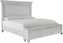 Benchcraft® Kanwyn Whitewash California King Storage Panel Bed 
