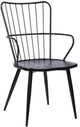 Armen Living Parisa Black Dining Arm Chair-0