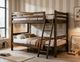 International Furniture Direct Forte Brown Youth Twin Over Twin Bunk Bed-1