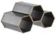 A & B Home Gray Geometric Iron Wine Holder-0
