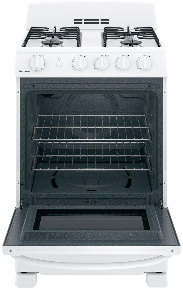 Scratch N' Dent Hotpoint® 24" White Free Standing Gas Range-3