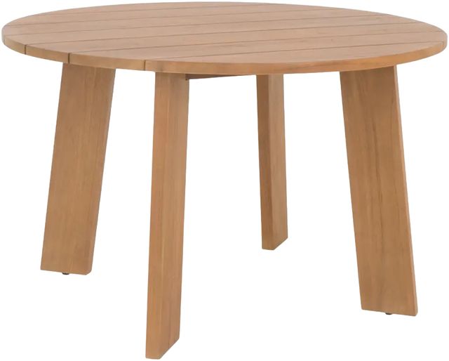 Moe's Home Collection Delta Natural Teak Outdoor Round Dining Table -0