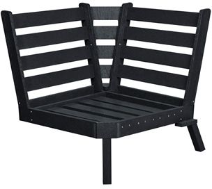 C R Plastics Tofino Black Sectional Corner Piece-0