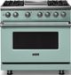 Viking® 5 Series 36" Splash Pro Style Dual Fuel (NG) Range with Polished Chrome Trim-0