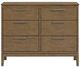 Whittier Wood® Furniture Bailey Nutmeg 60" Low Dresser-3