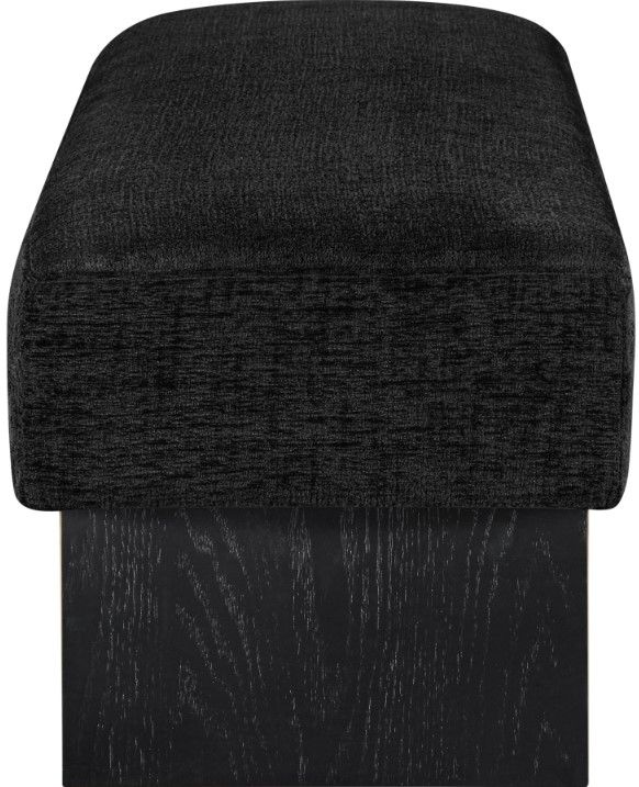 Meridian Furniture Alora Black Upholstered Bench-2