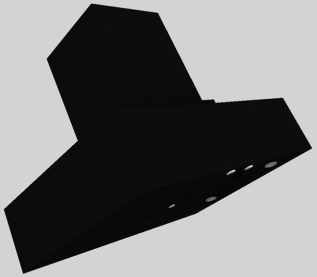 Vent-A-Hood® 36" Black Contemporary Island Range Hood-3