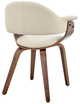 Armen Living Adalyn Cream/Walnut Dining Chair-2