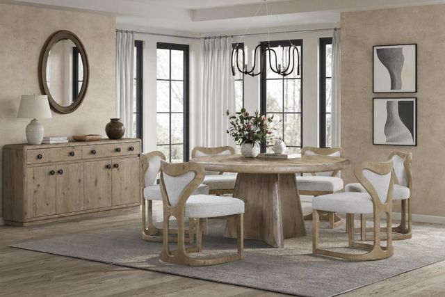 Bernards Pagosa Beige Round Dining Table-1