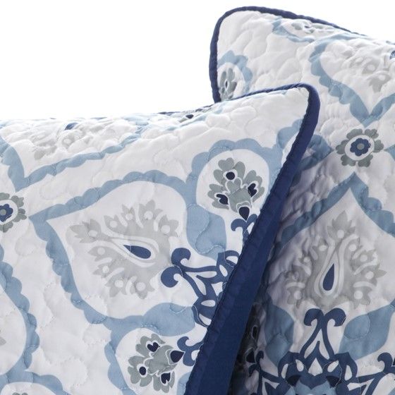 Olliix by Intelligent Design Cassy Blue Twin/Twin Extra Large Reversible Coverlet Set-1