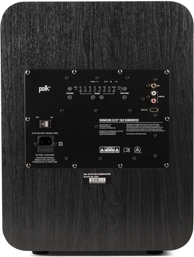 Polk Audio® Signature Elite 12" Black Powered Subwoofer-3