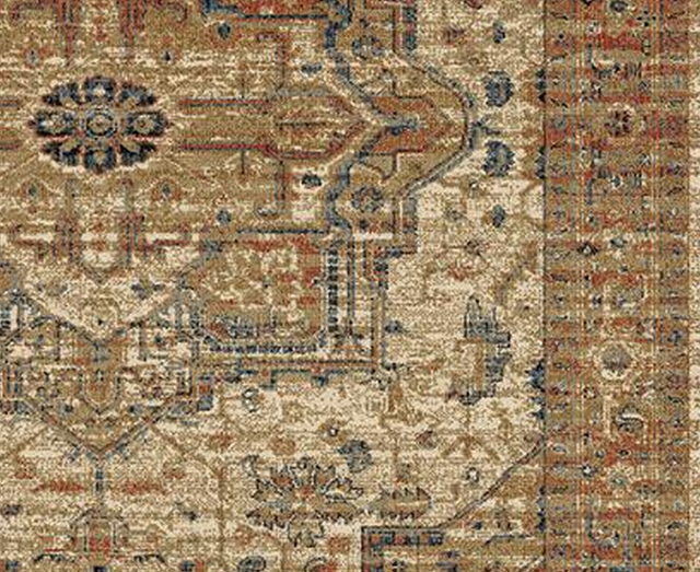 Orian Aria Heriz Medallion Off White 9' X 13' Rug-1