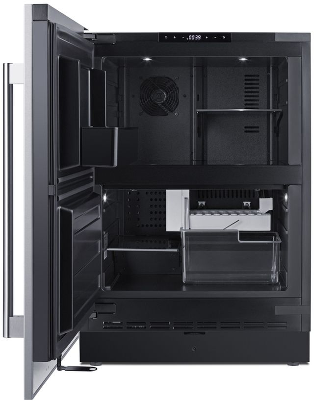 Summit 24" 3.2 Cu. Ft. Stainless Steel Under Counter Refrigerator Freezer-1