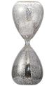 A & B Home Peleus White 60-Minute Silvered Hourglass-0