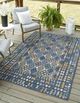 KAS Rugs Dahlia Blue Mosaic 5'x7' Area Rug-1