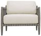 Uttermost® Borneo Dark Gray/Oyster White Wooden Outdoor Lounge Chair with Cushion-3
