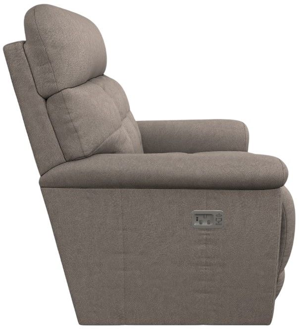 La-Z-Boy® Fulton Mushroom Power Rocking Recliner with Headrest-2