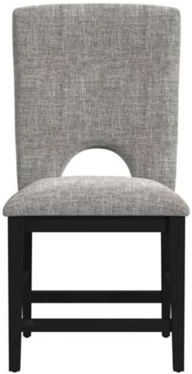 Elements International Oregon Black/Gray Counter Side Chair-3