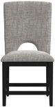 Elements International Oregon Black/Gray Counter Stool-3