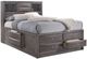 American Wholesale Furniture Emily Gray King Bookcase Storage Bed-0
