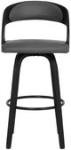 Armen Living Shelly 4-Piece Black Brushed/Brown Counter Stool Set-5