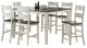 American Wholesale Furniture 7-Piece Gray Pub Dining Set with White Base-0