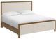 Whittier Wood® Furniture Bailey Nutmeg King Upholstered Panel Bed-3
