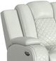 Elements International Carlo Pebble Oyster Power Reclining Loveseat with Power Headrest-4